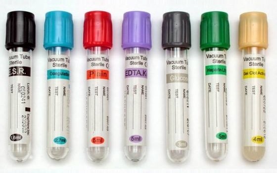 Blood Test Tube Colors Chart