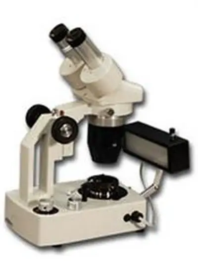 A stereo turret microscope