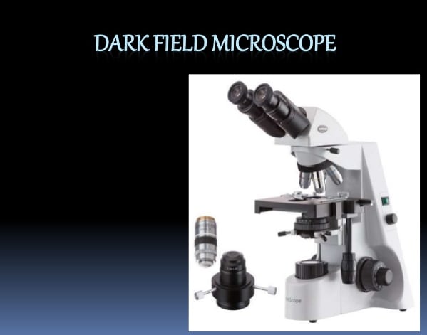 dark field microscope enables the light object to be seen on a dark background