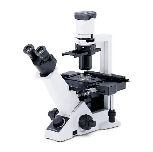 image depicts an inverted microscope