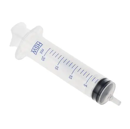 20 ml plastic syringe