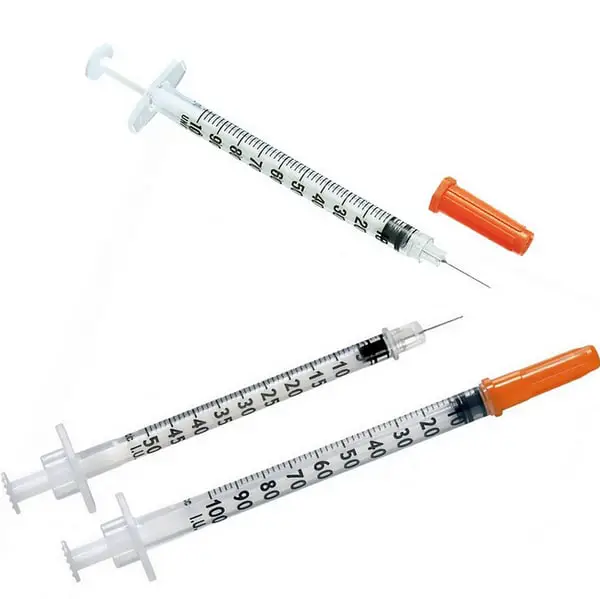 Syringes used for loading insulin