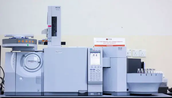 gas chromatograph with a mass spectrometer