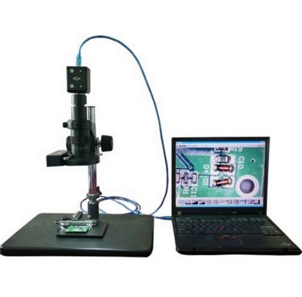 USB microscope connected to the laptop