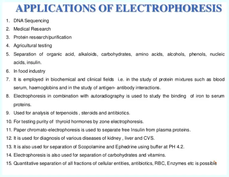 APPLICATIONS OF Immunoelectrophoresis
